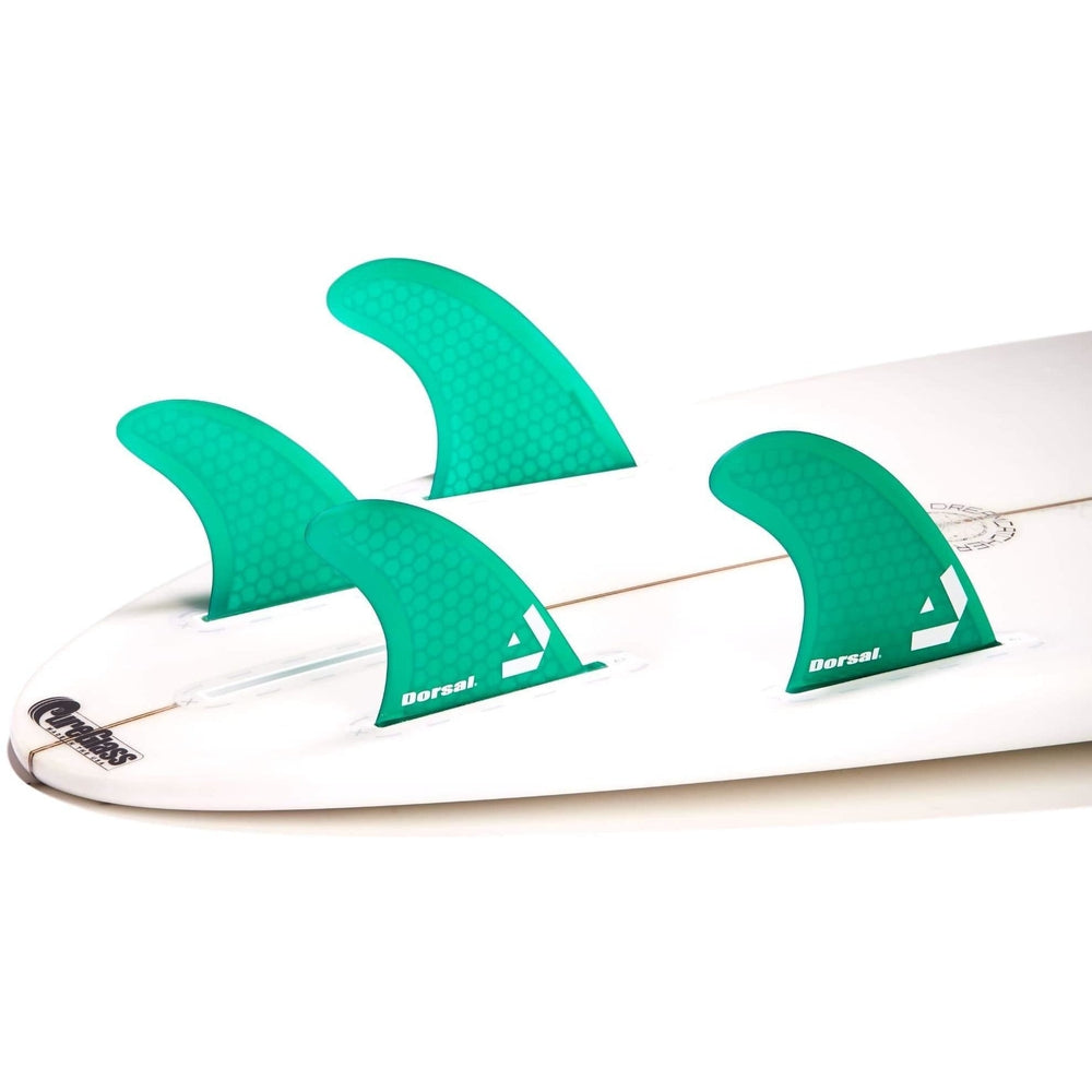 DORSAL Hexcore Quad Futures Fins — Medium / Green / Honeycomb - view 2