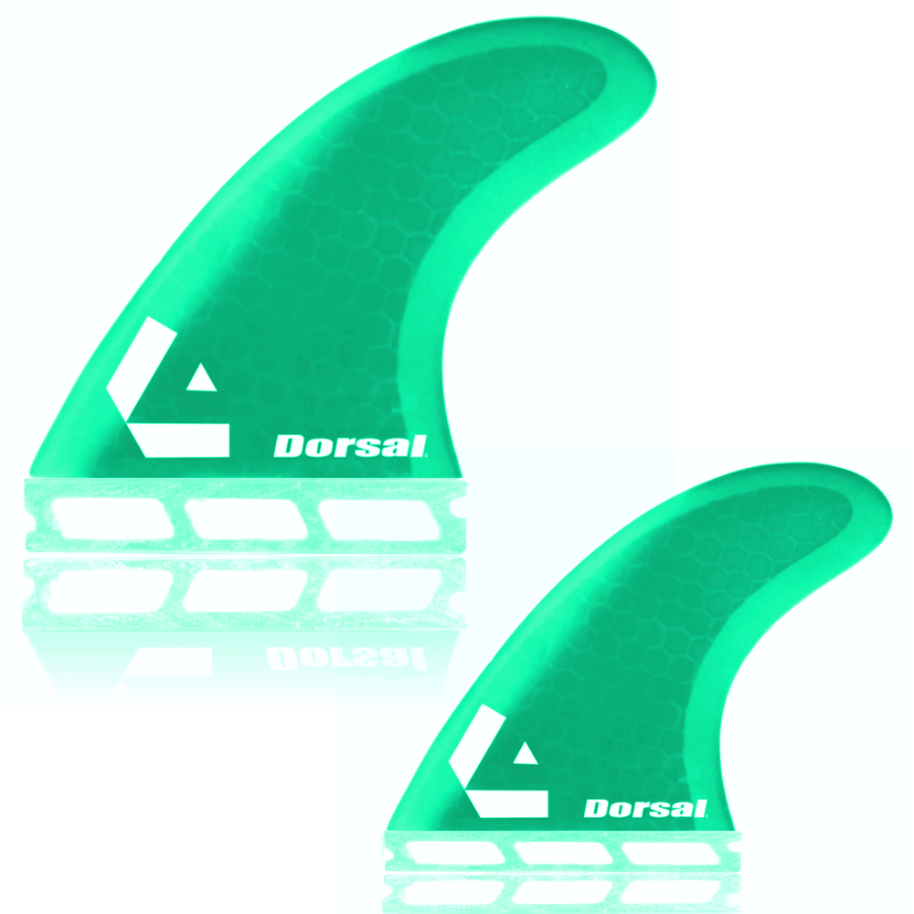 DORSAL Hexcore Quad Futures Fins — Medium / Green / Honeycomb - view 3