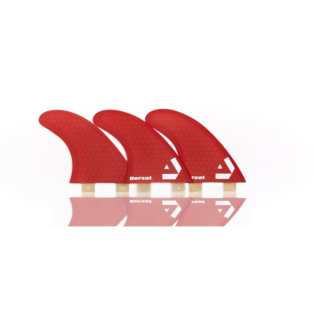 DORSAL Hexcore FCS Thruster Fins — Medium / Red / Honeycomb - view 4
