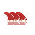 DORSAL Hexcore FCS Thruster Fins — Medium / Red / Honeycomb - view 4