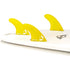 DORSAL Hexcore FCS Thruster Fins — Medium / Yellow / Honeycomb