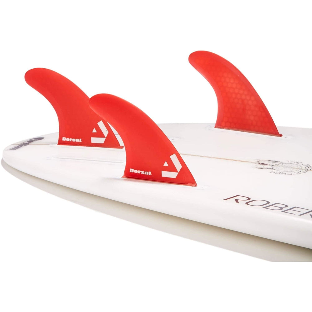 DORSAL Hexcore Thrusters Futures Fins — Medium / Red / Honeycomb
