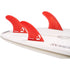 DORSAL Hexcore Thrusters Futures Fins — Medium / Red / Honeycomb