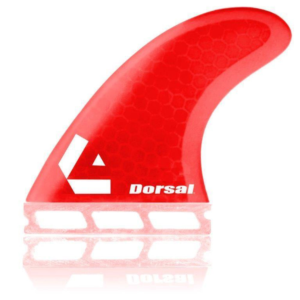 DORSAL Hexcore Thrusters Futures Fins — Medium / Red / Honeycomb - view 3