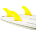 DORSAL Hexcore Thrusters Futures Fins — Medium / Yellow / Honeycomb