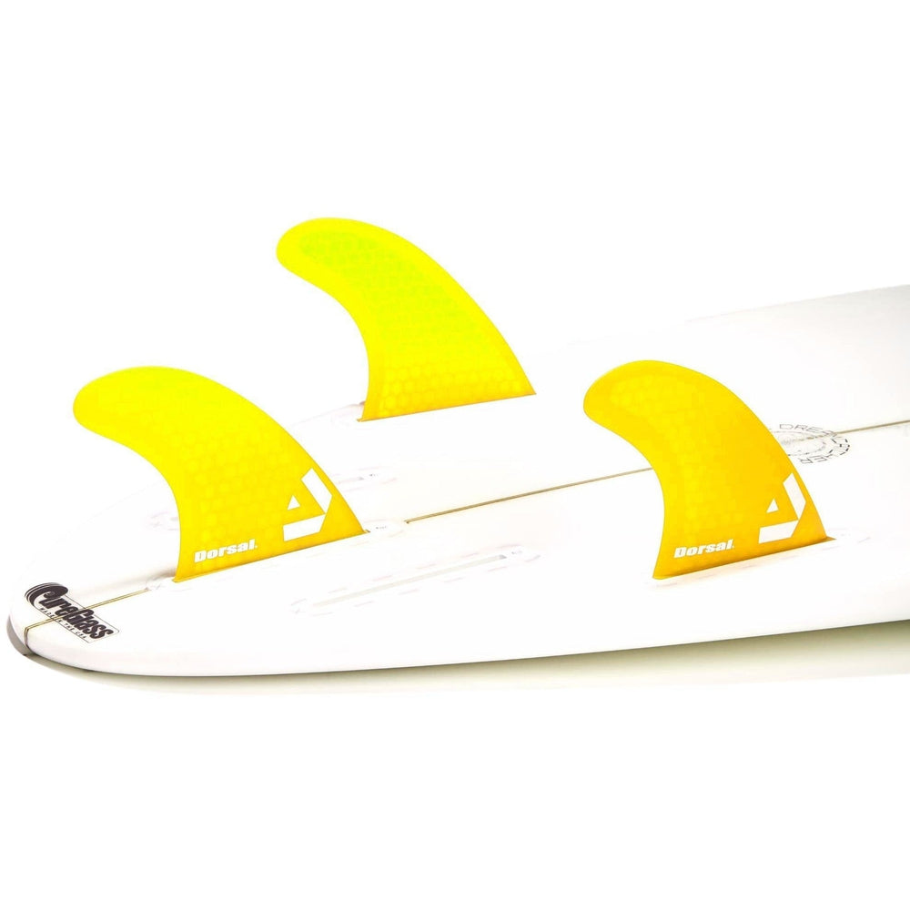 DORSAL Hexcore Thrusters Futures Fins — Medium / Yellow / Honeycomb - view 2