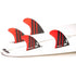 DORSAL Carbon Futures Quad Fins — Medium / Red / Carbon Honeycomb - view 3