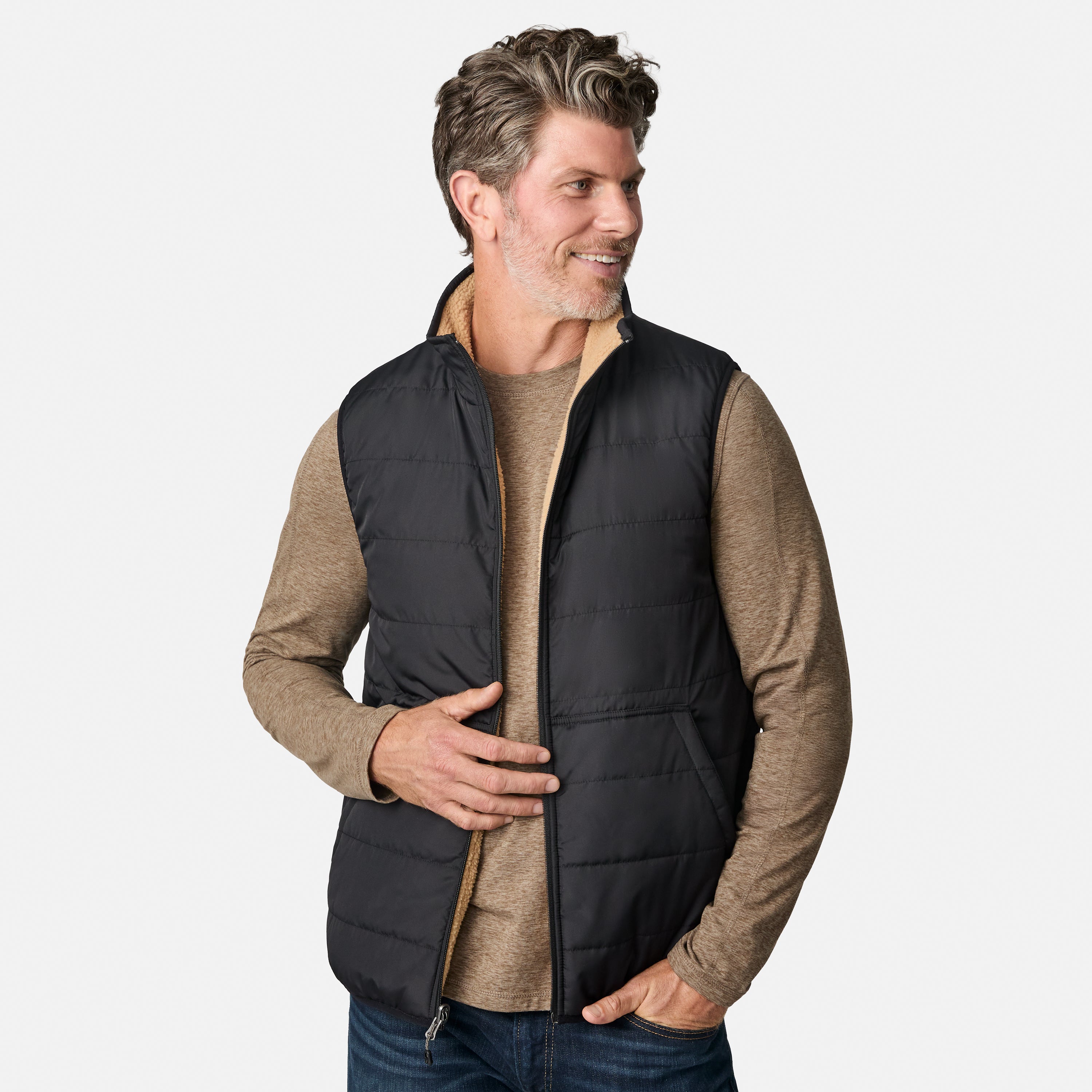 Free Country Men's Atlas II Quilted Reversible Sherpa Vest