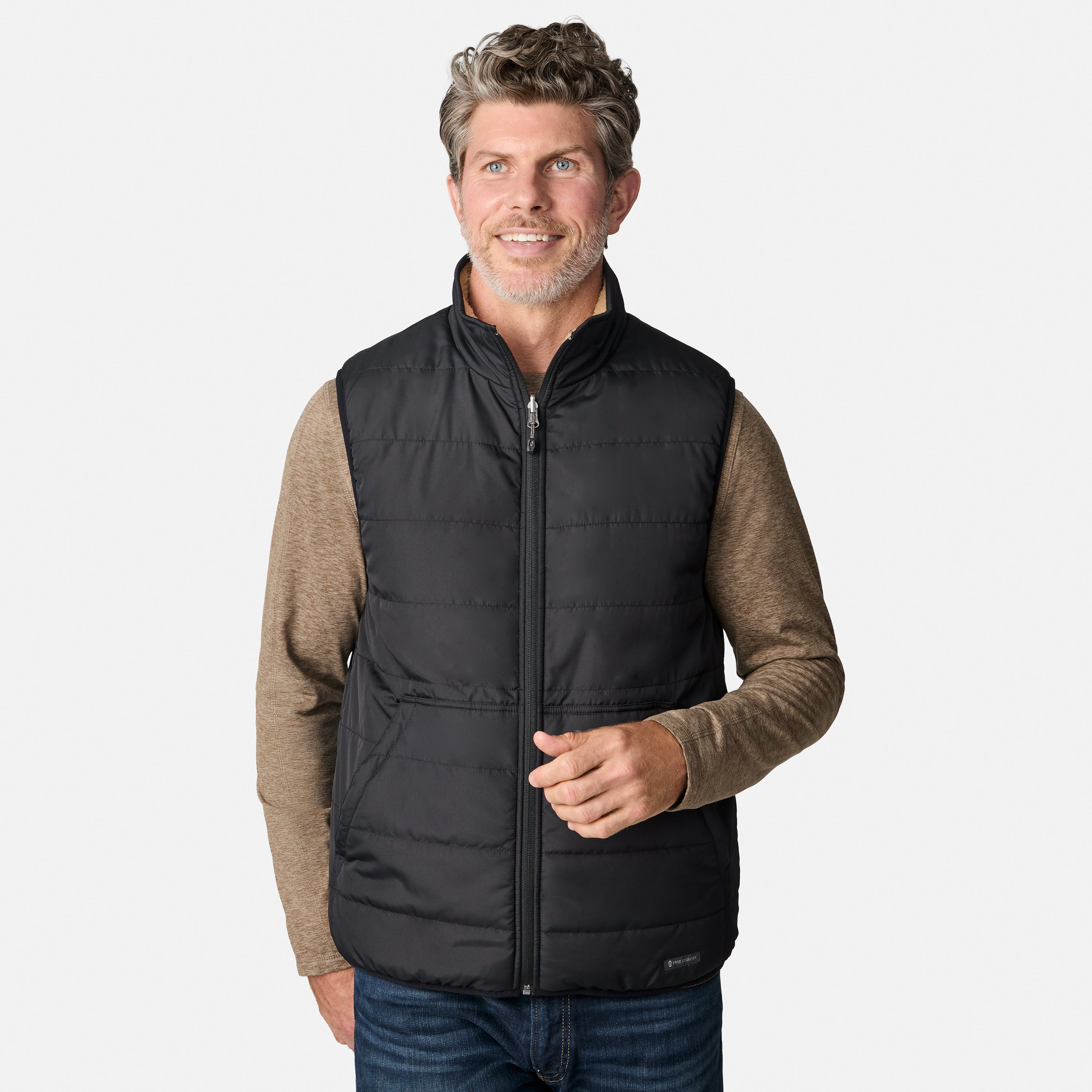 Free Country Men's Atlas II Quilted Reversible Sherpa Vest