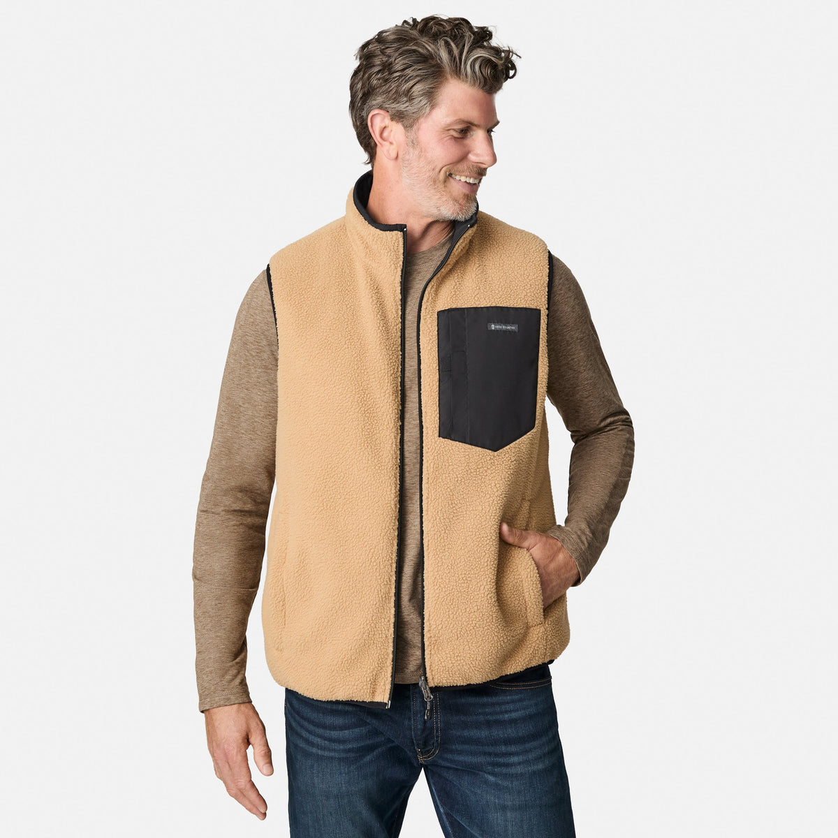 Free Country Men's Atlas II Quilted Reversible Sherpa Vest