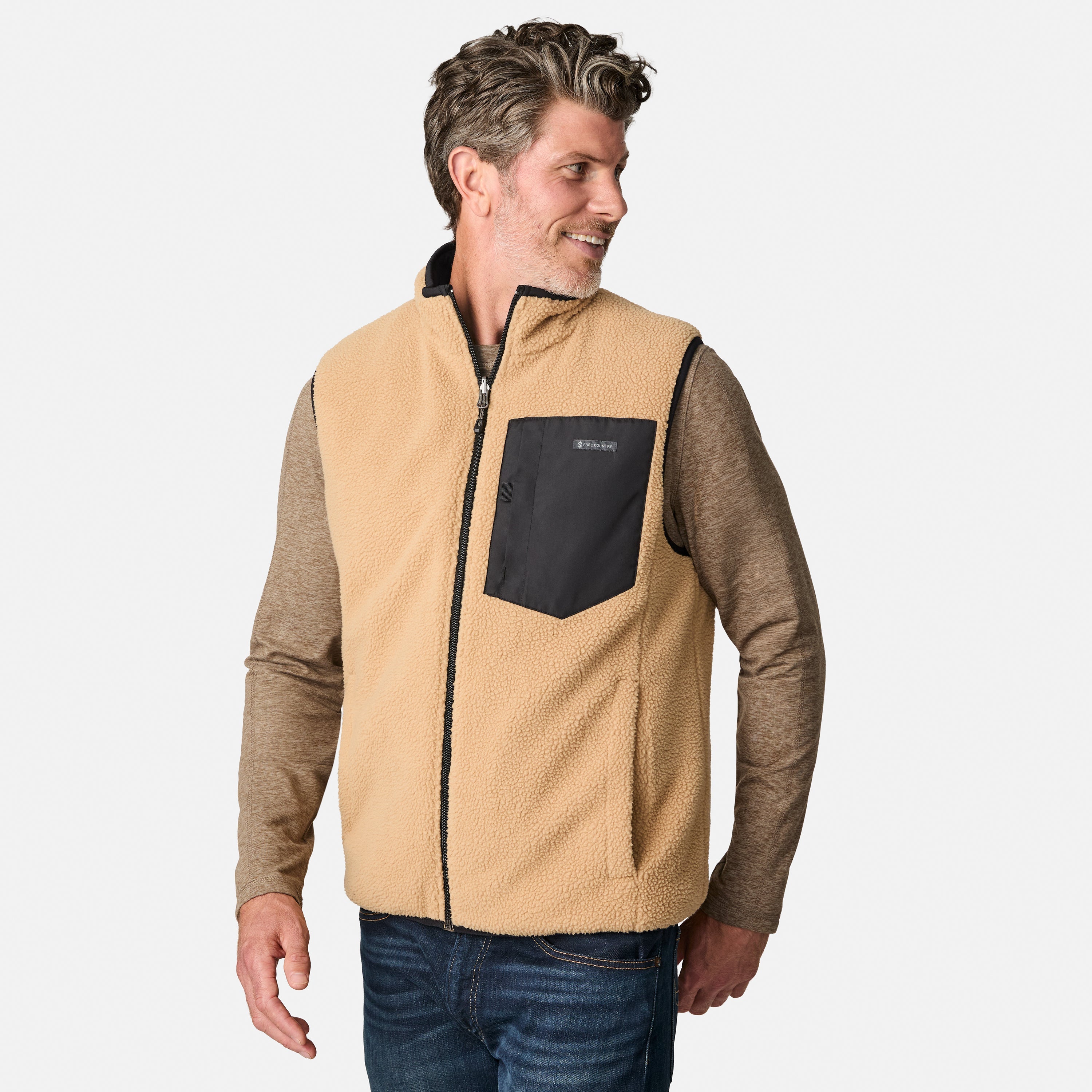 Free Country Men's Atlas II Quilted Reversible Sherpa Vest