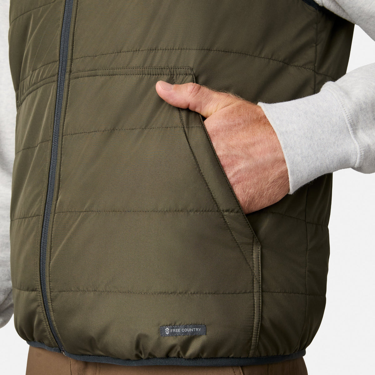 Free Country Men's Atlas II Quilted Reversible Sherpa Vest