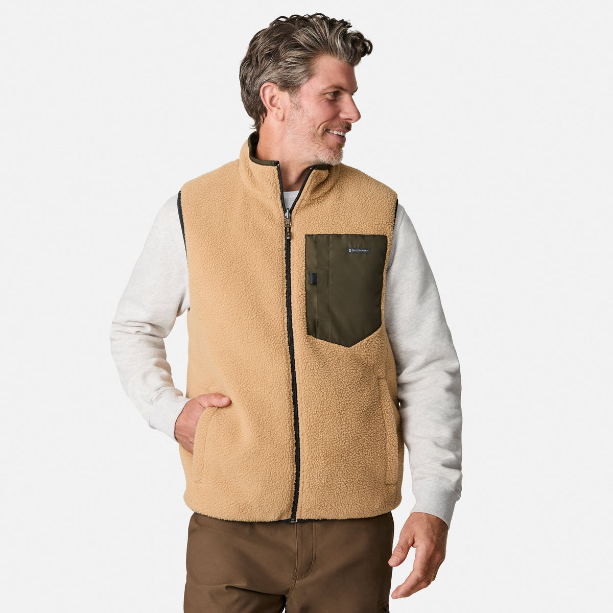 Free Country Men's Atlas II Quilted Reversible Sherpa Vest