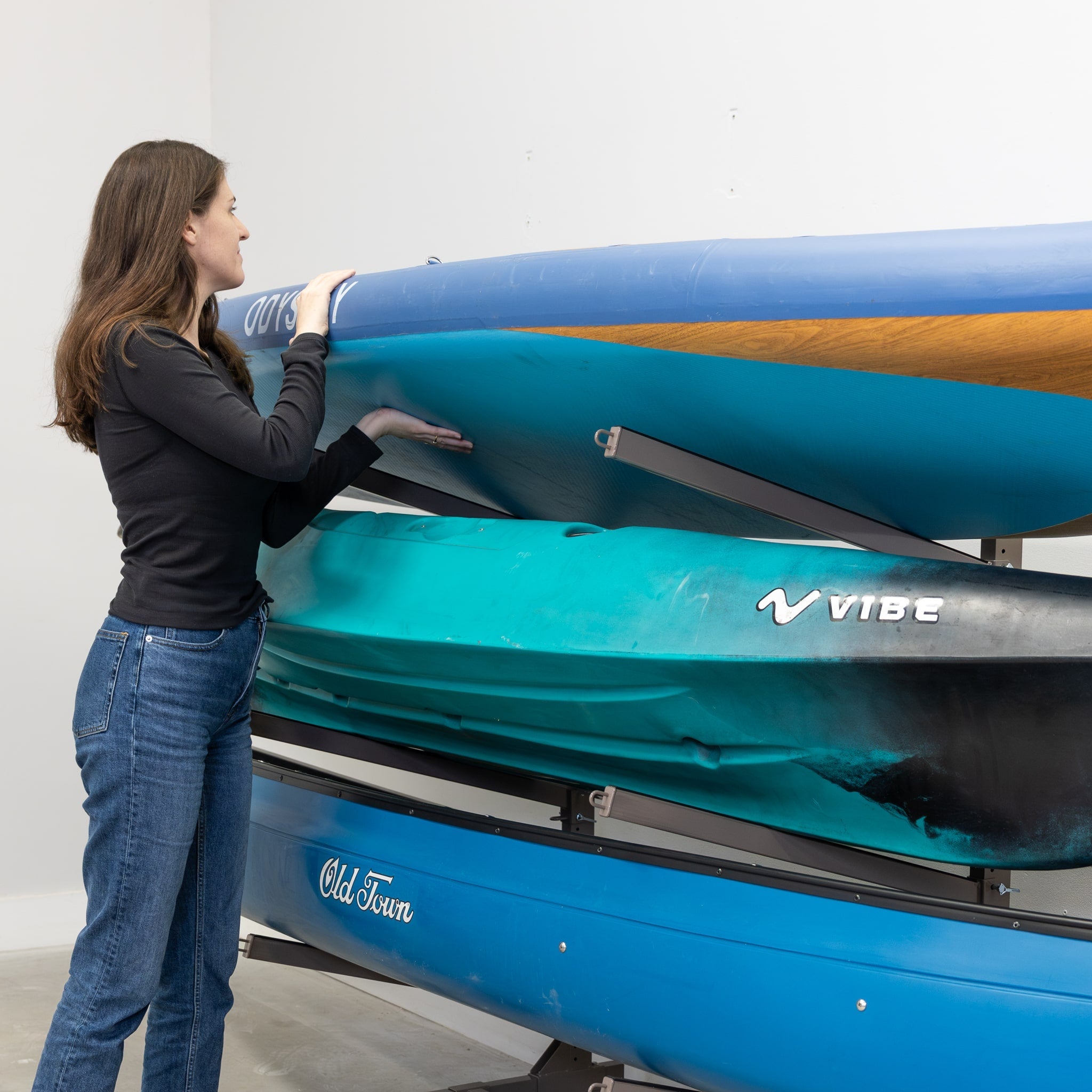 StoreYourBoard G-Watersport 3-Level Rack, Mud — product view 3