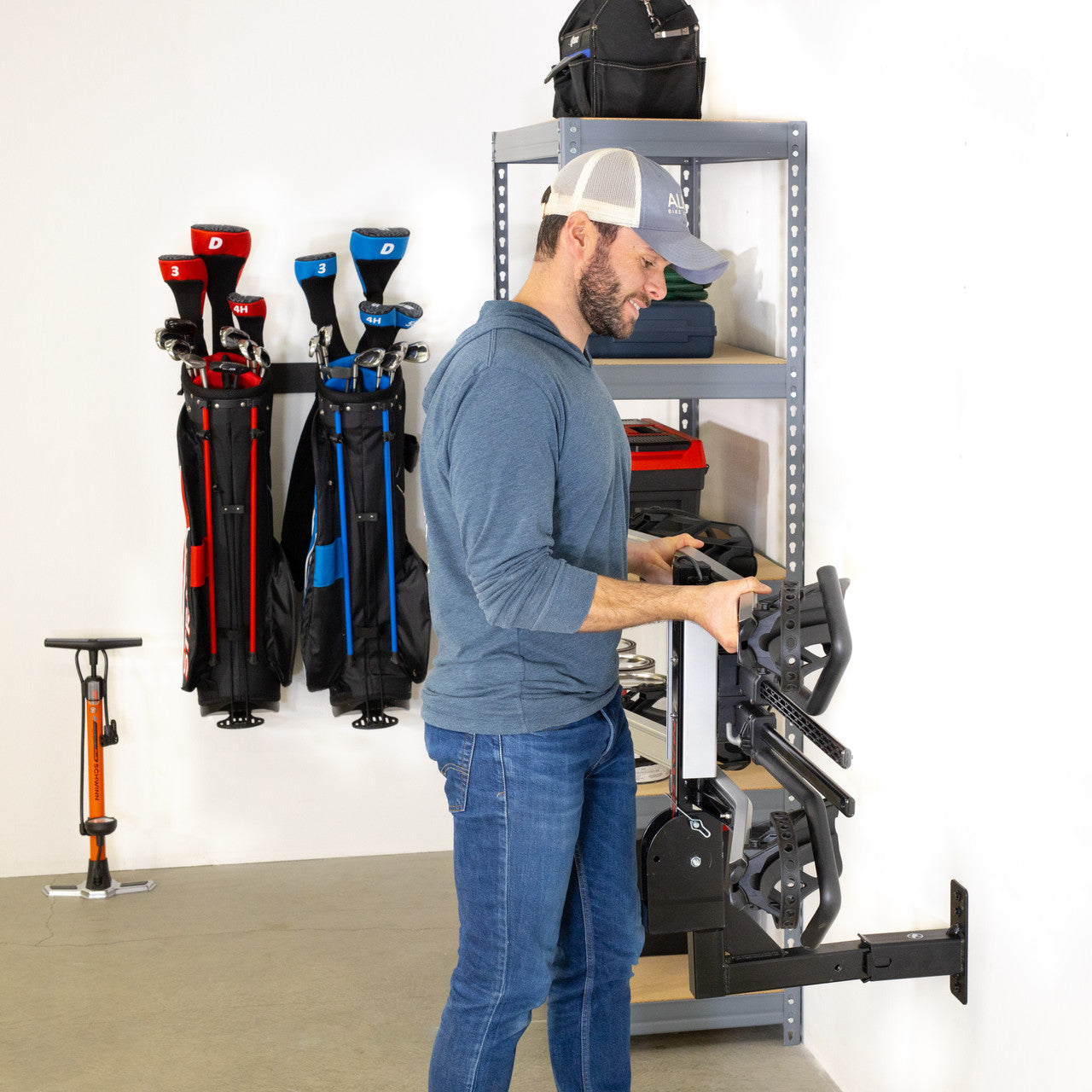 2" Hitch Wall Mount | Holds Bike or Cargo Car Rack - product view 2