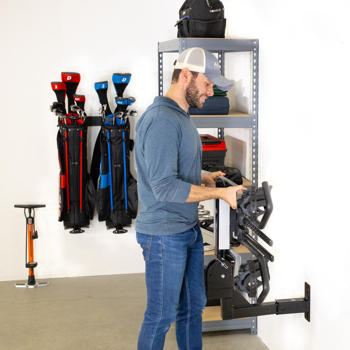 2" Hitch Wall Mount | Holds Bike or Cargo Car Rack - product view 2