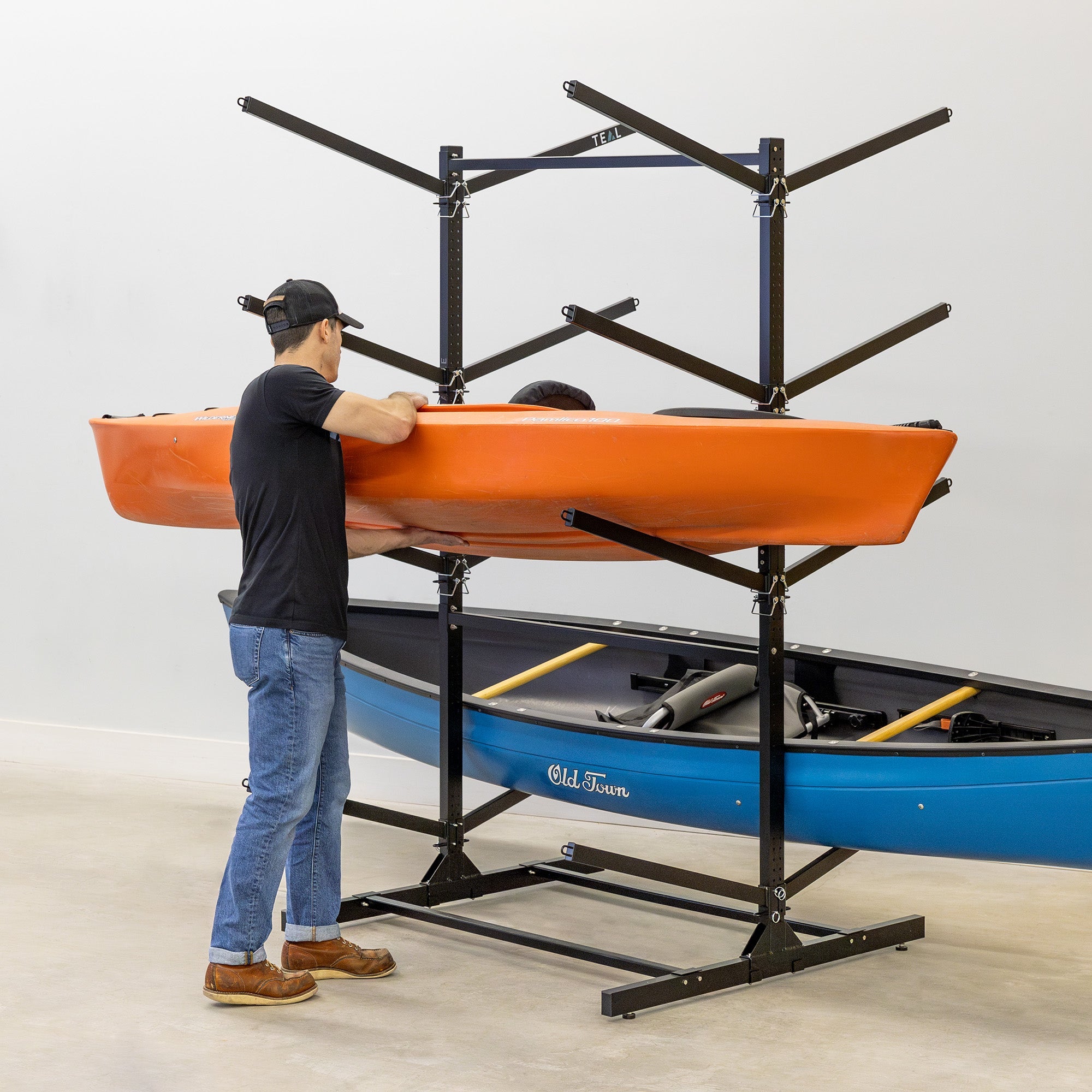 StoreYourBoard G-Watersport 8-Level Double-Sided Rack, Black — product view 3