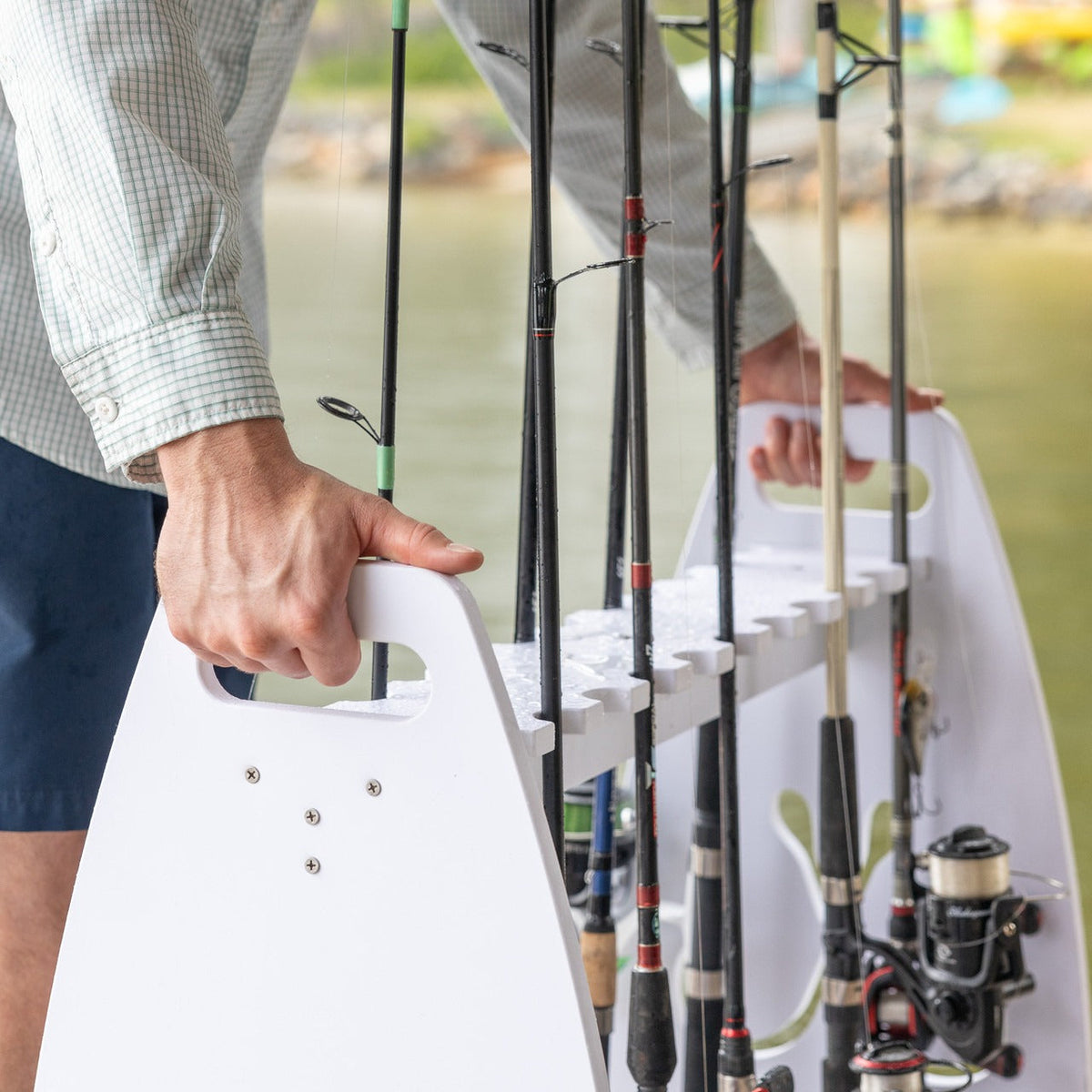 Marlin Fishing Rod Storage Stand | Holds up to 24 Rods - product view 3
