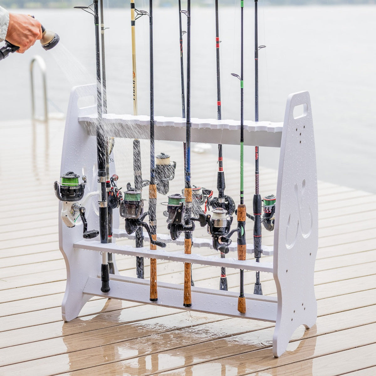 Marlin Fishing Rod Storage Stand | Holds up to 24 Rods - product view 1