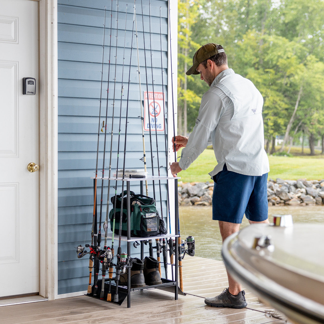 StoreYourBoard Tarpon 10-Rod Fishing Stand — product view 5