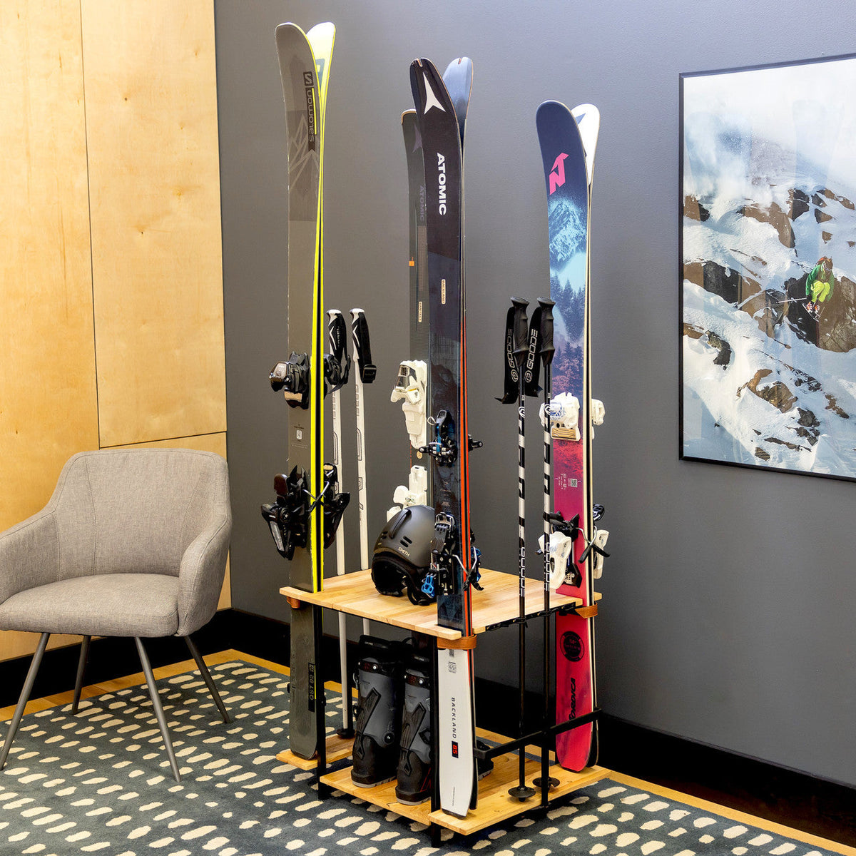 Silverton Ski Rack | Holds 4 Pairs of Skis - product view 1