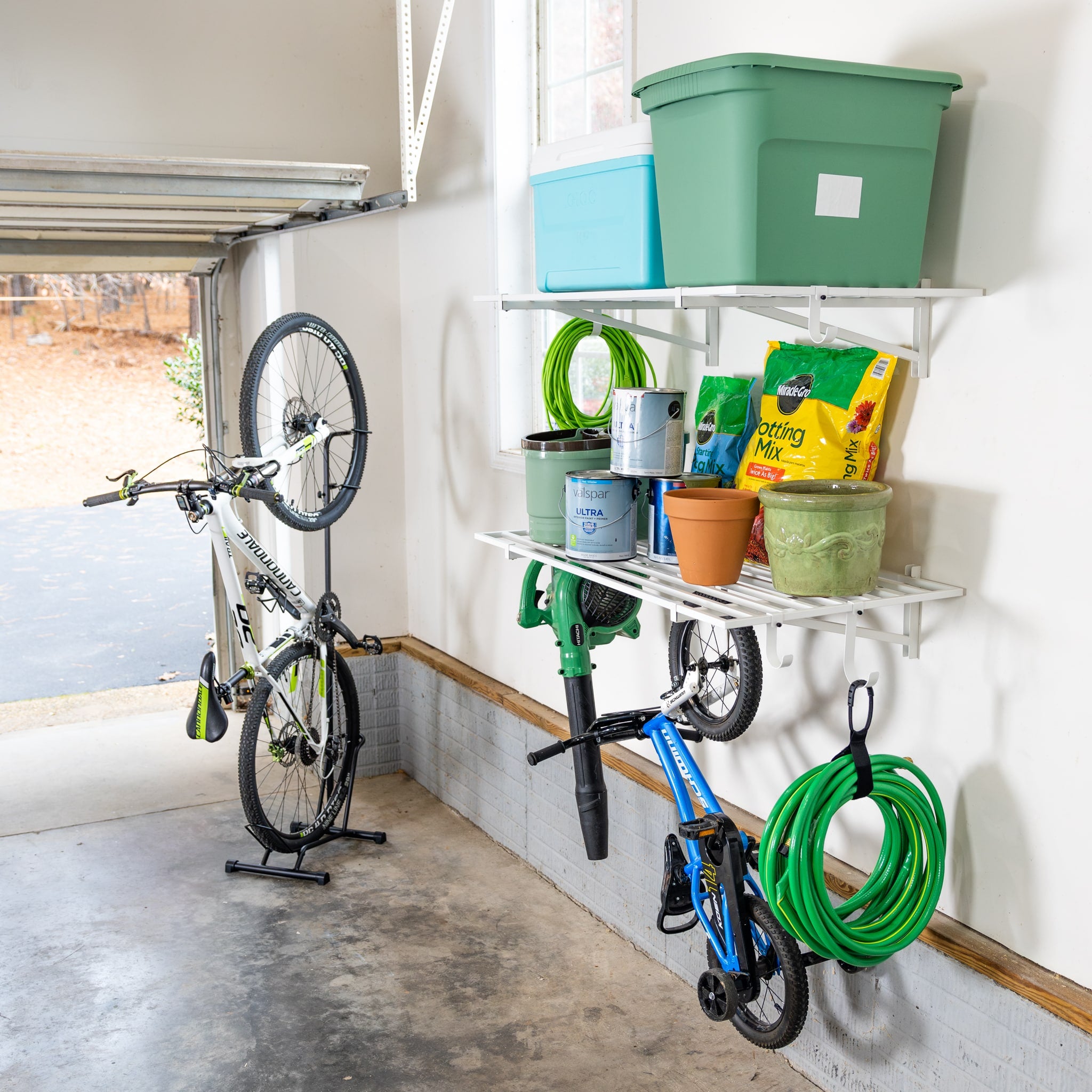 2' x 4' Bristol Garage Wall Mount Shelves | 2 Pack | White - product view 3