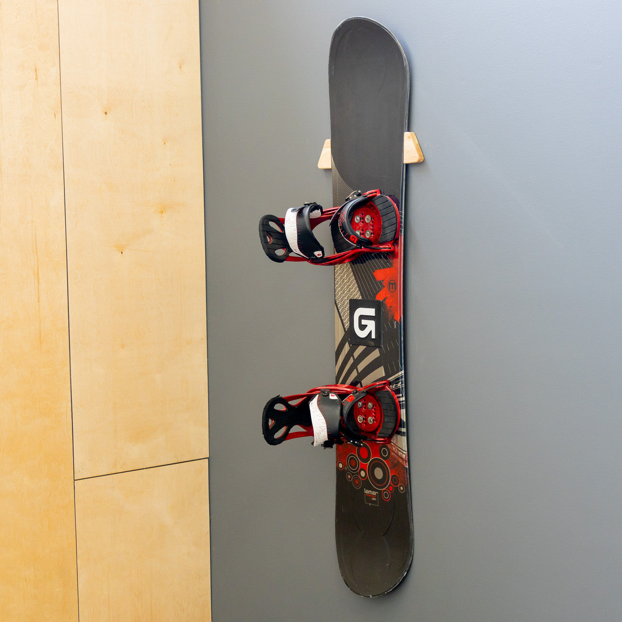 Taos Snowboard Storage | Minimalist Wood Display Rack - product view 1
