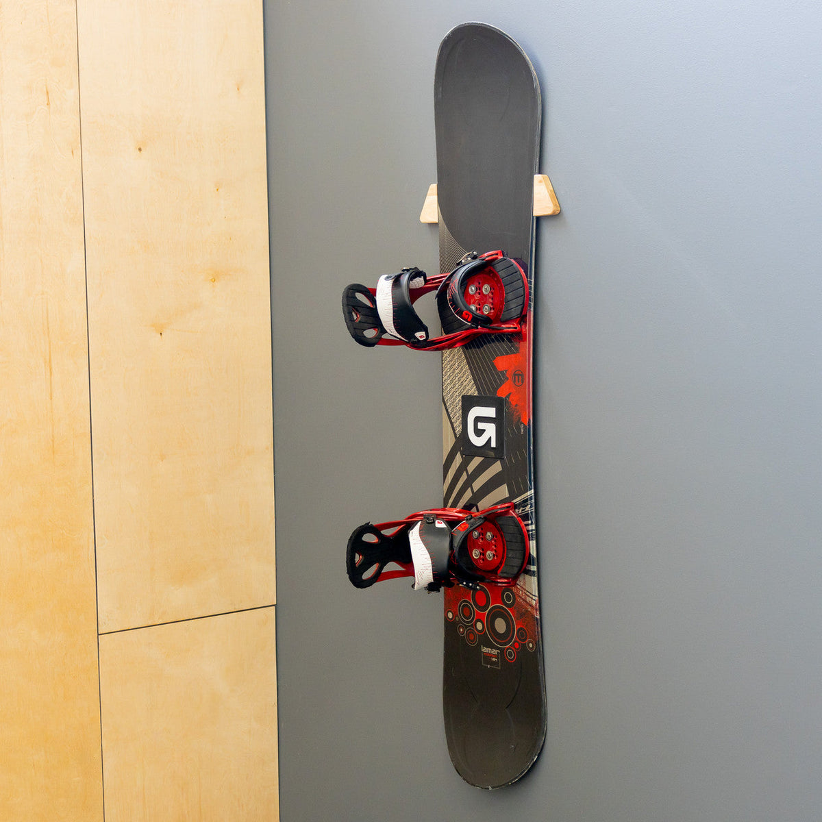Taos Snowboard Storage | Minimalist Wood Display Rack - product view 1