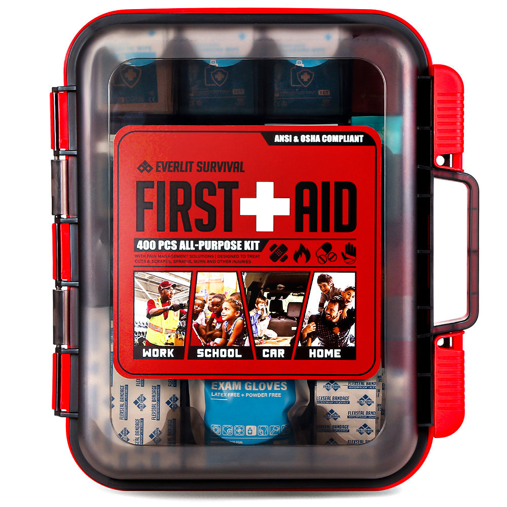 OSHA/ANSI Compliant All-Purpose 400 Pcs First Aid Kit by Everlit Survival