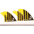 DORSAL Carbon FCS Quad Fins — Medium / Carbon Honeycomb / Yellow