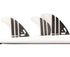 DORSAL Carbon Futures Thruster Fins — Medium / White / Carbon Honeycomb