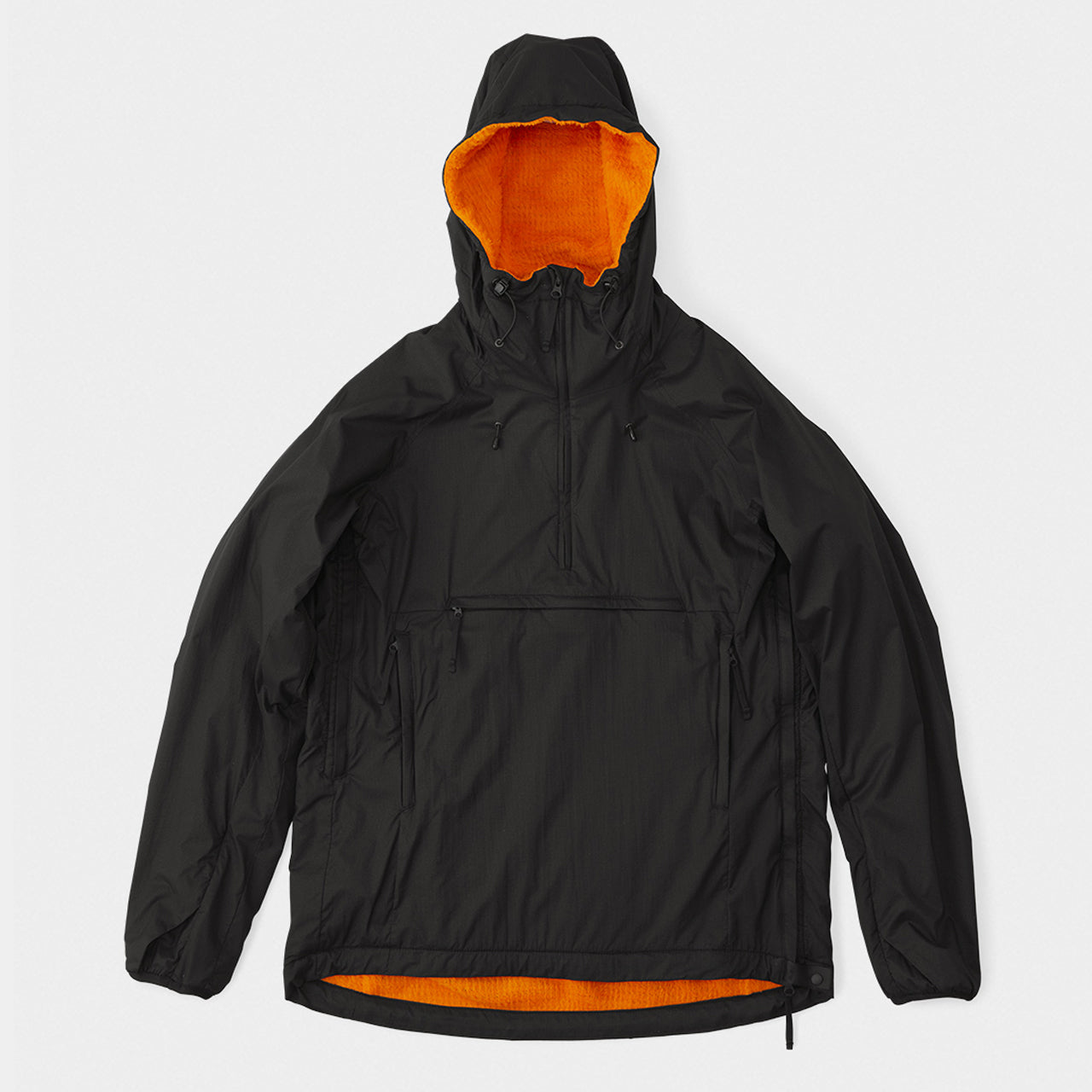 Yamatomichi Alpha Anorak in Black, front view