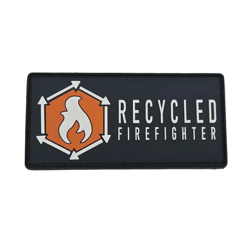 Recycled Firefighter Rubber Velcro Patch — product view 2