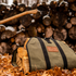 White Duck Boat Shape Canvas Firewood Log Carriers
