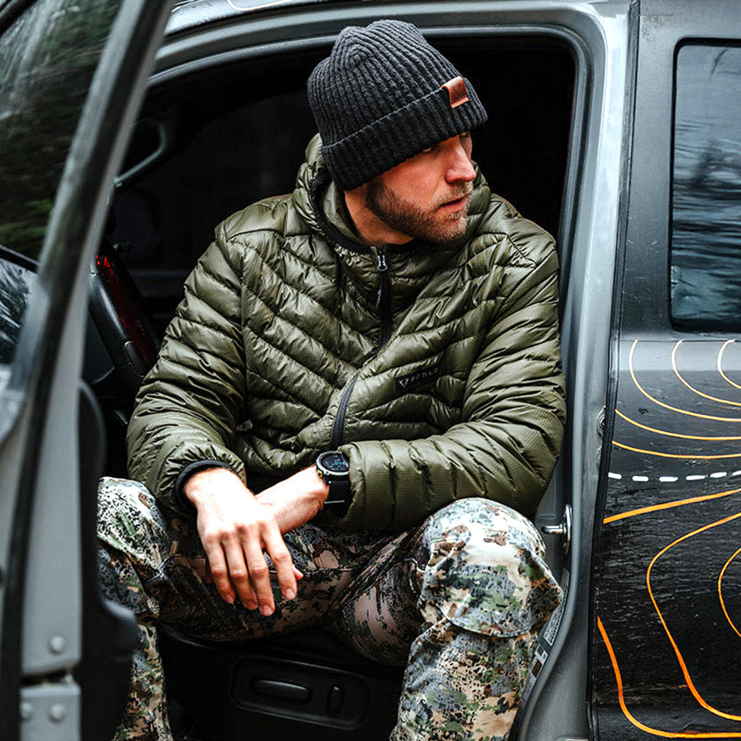 Men's ThermoNeutral Down Hooded Jacket by FORLOH