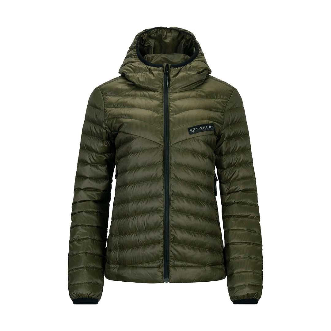 Women's ThermoNeutral Down Hooded Jacket by FORLOH
