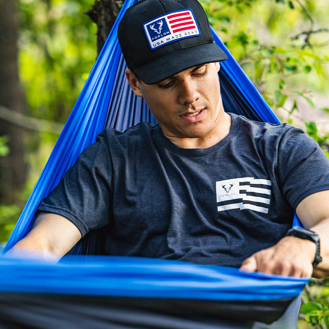 USA Stripe Patch Mesh Hat by FORLOH