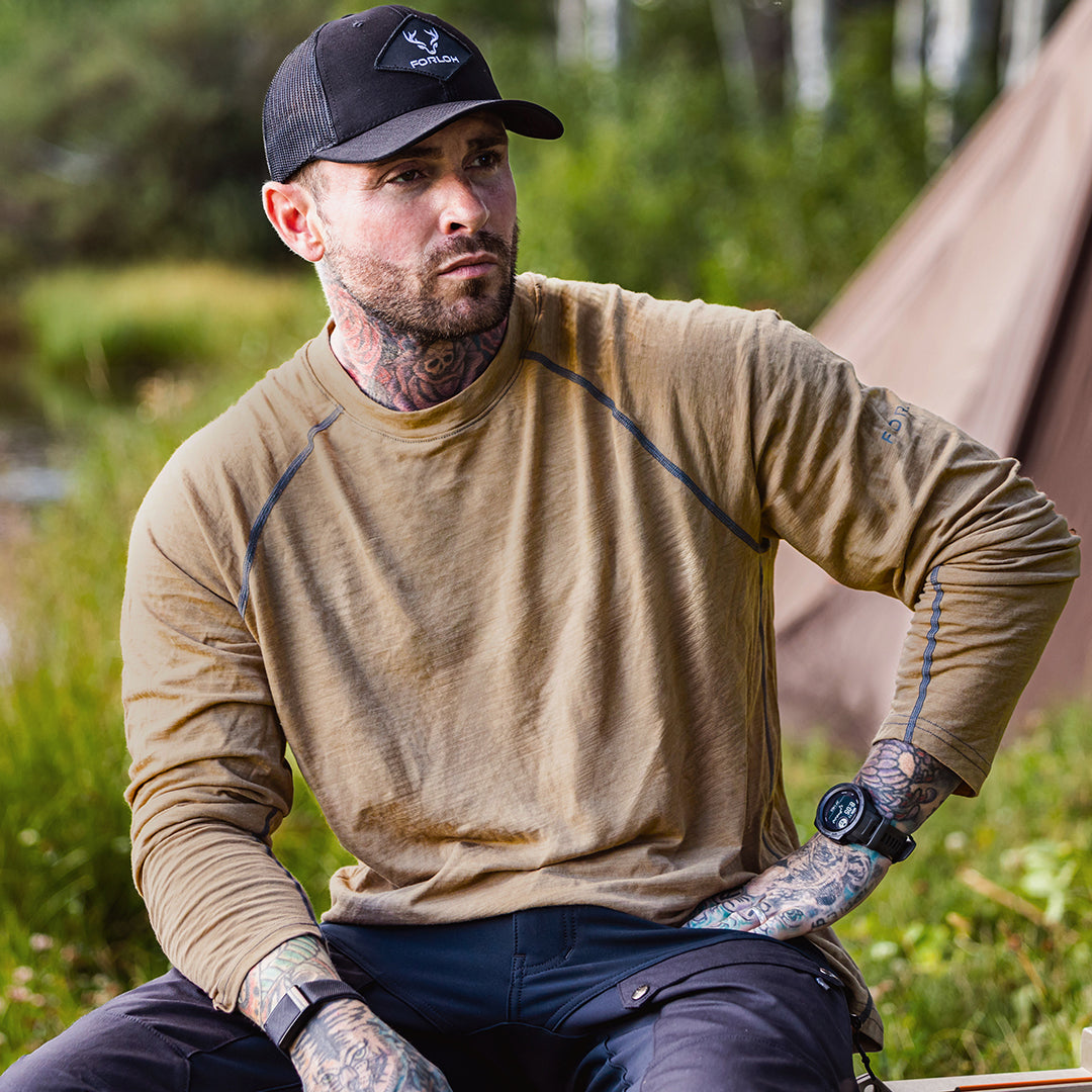 Men’s Combat Wool Base Layer Crew by FORLOH