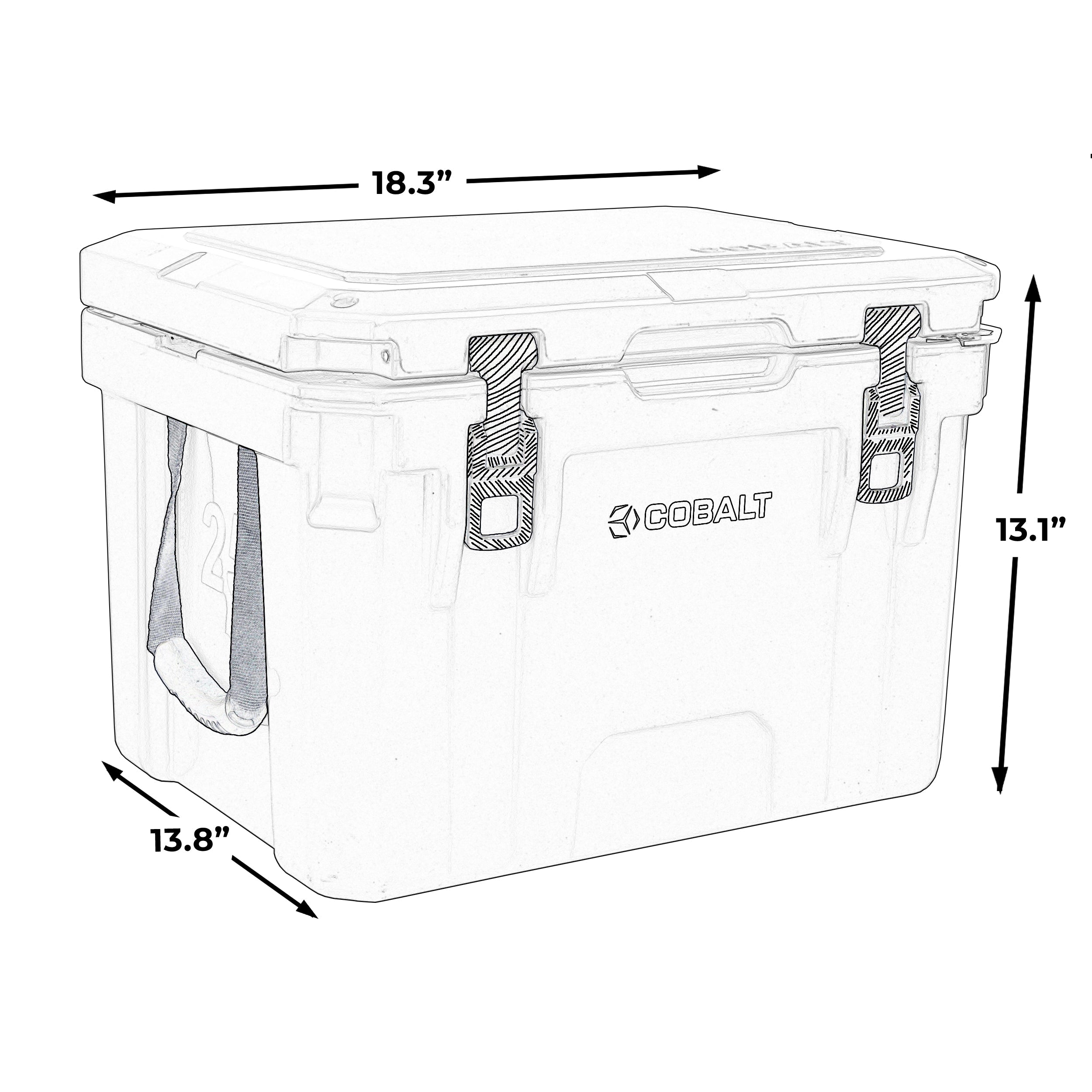 Blue Coolers Cobalt 25 Quart Roto-Molded Super Cooler