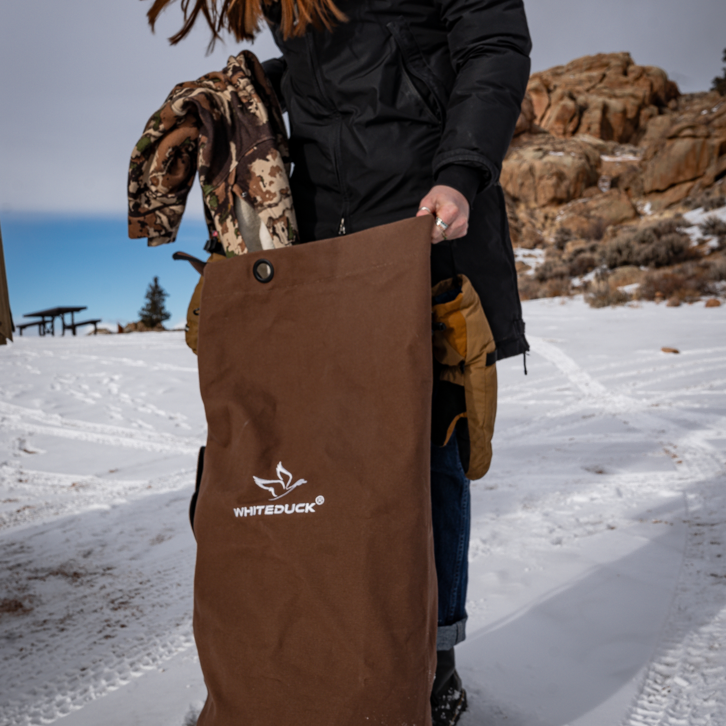 White Duck Hoplite Canvas Top Load Bag
