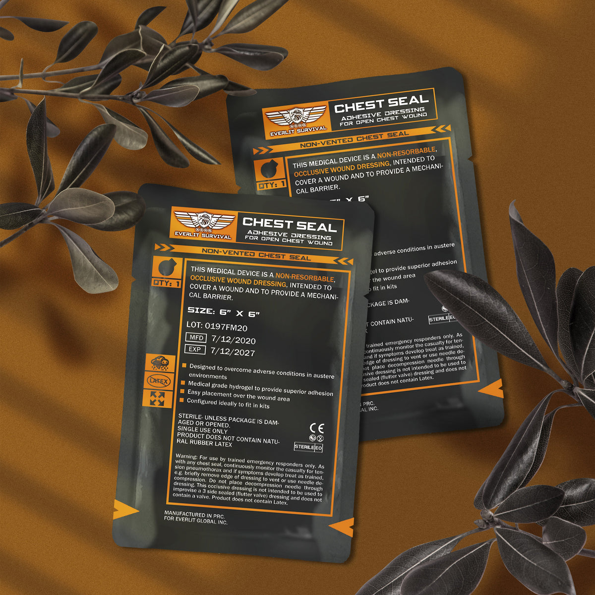 OCCLUSIVE NON-VENTED CHEST SEAL by Everlit Survival