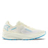 LOWA Paceterra Pro men's trail running shoe in off white and sky blue, side profile