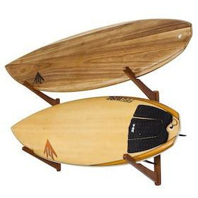 COR Surf Triple Surfboard Wall Rack | Bamboo Rack Perfect for Surf, Wakeboards, Snowboards, Skateboards — view 5