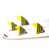 DORSAL Carbon FCS Quad Fins — Medium / Carbon Honeycomb / Yellow - view 2