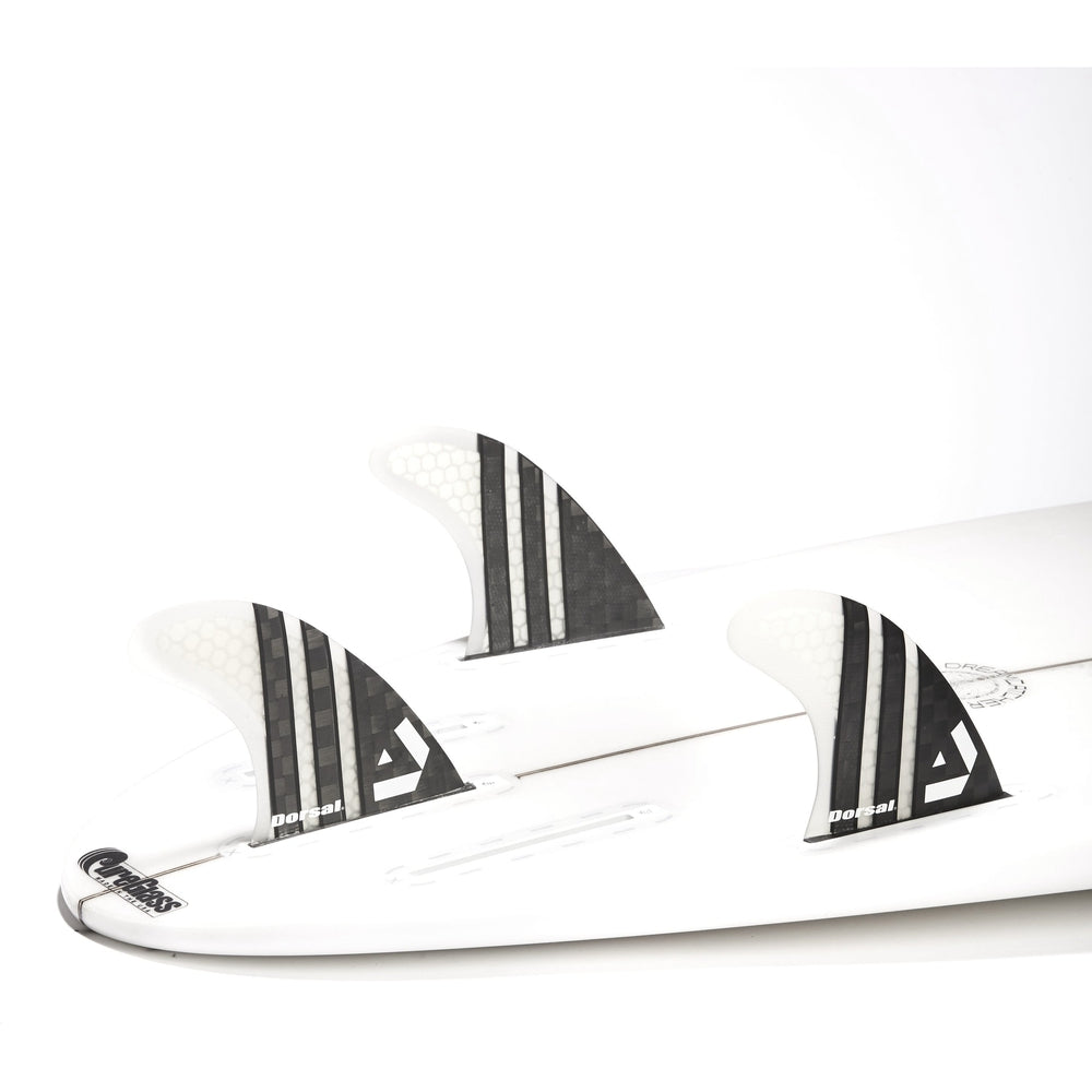 DORSAL Carbon Futures Thruster Fins — Medium / White / Carbon Honeycomb - view 4
