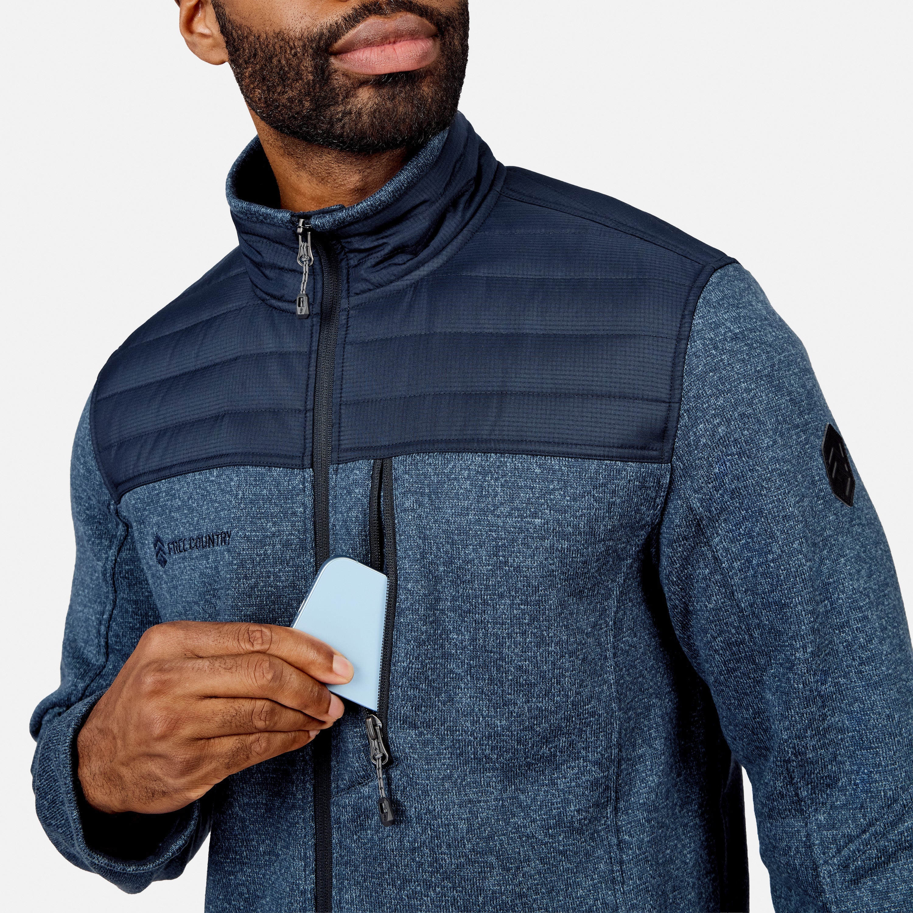 Free Country Men's Frore Knit Fleece Jacket