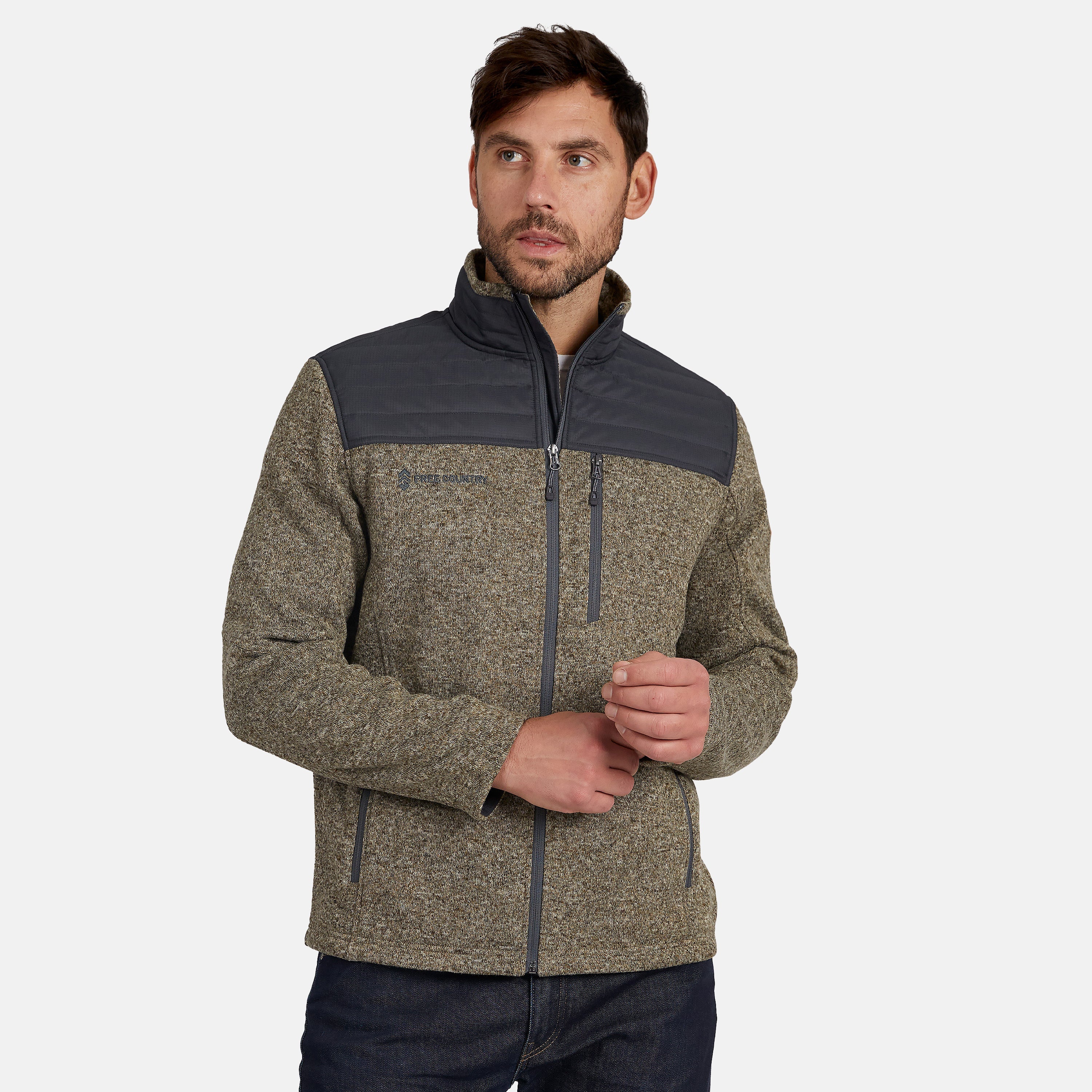 Free Country Men's Frore Knit Fleece Jacket