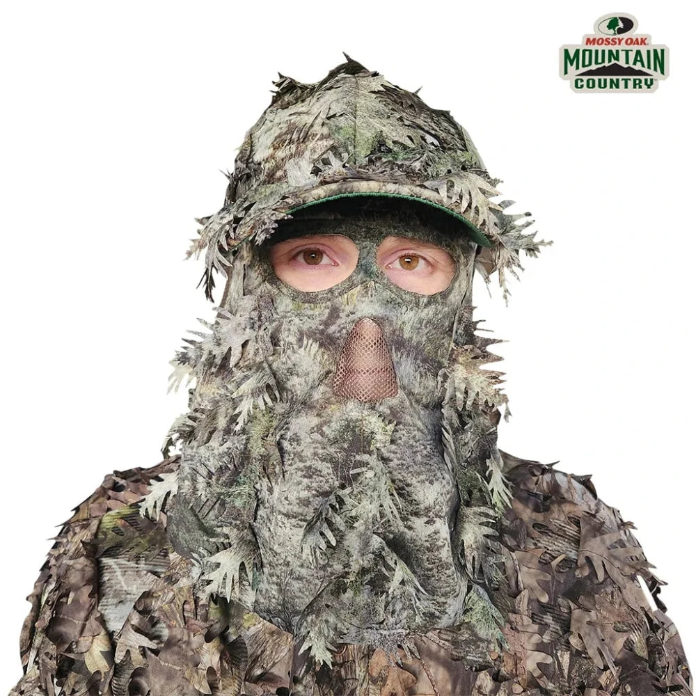 QuikCamo 3D Leafy Ball Cap with Front Face Mask – product view 21