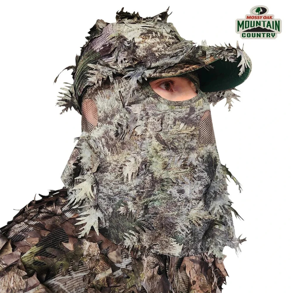 QuikCamo 3D Leafy Ball Cap with Front Face Mask – product view 22