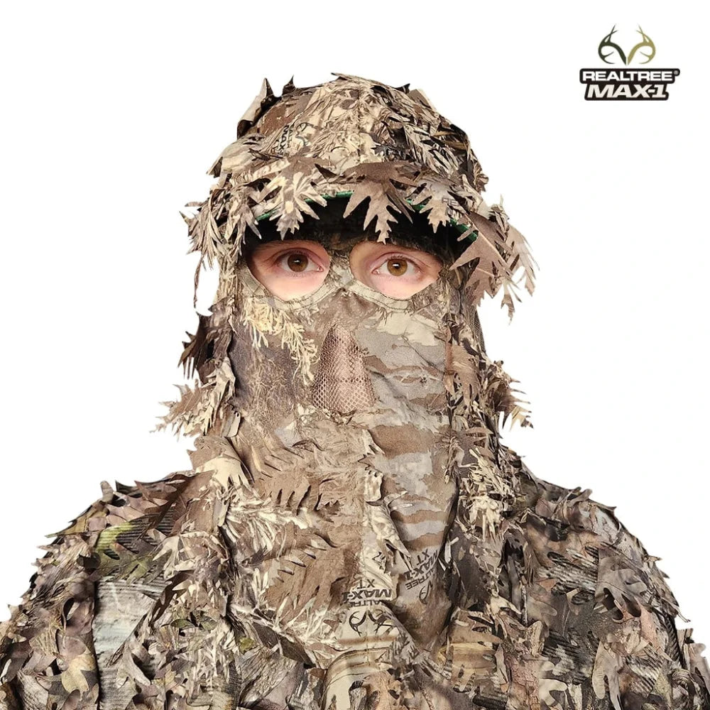 QuikCamo 3D Leafy Ball Cap with Front Face Mask – product view 24